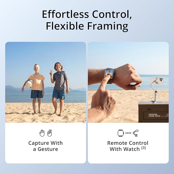 DJI Osmo Mobile 7 Gimbal Stabilizer for iPhone & Android, 3-Axis Gimbal | Built-in Tripod, Ultra-Light, Comfortable Grip, ActiveTrack, ShotGuides, One-Tap Edit, 10hrs Use, Phone Charging - Image 5