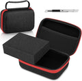 Relaxweex Hard Case with Foam, 7.1 X 4.7 X 3.1 Inch, Black and Red | EVA Waterproof Shockproof Case, Customizable Foam for Camera Electronics Instruments, Digital Products, with Knife by Relaxweex