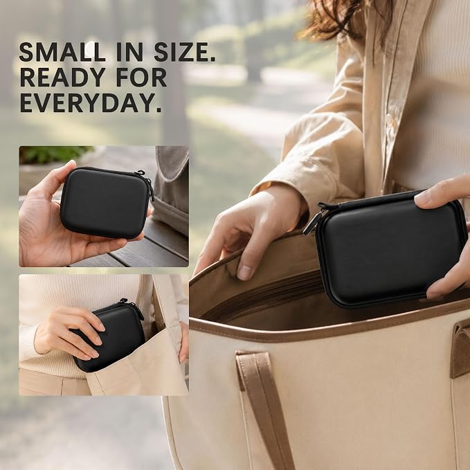 Camera Carrying Case for KODAK PIXPRO FZ55/ FZ45 Digital Camera | Camera Storage Case. Hard Protective Bag With Mesh Pocket Fits Batteries Cable Memory Card Card Reader, Black+ Black - Image 9