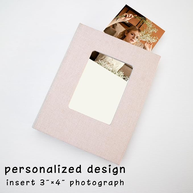 Small Photo Album 5x7, Pack of 2 Linen Picture Book, Each Mini 26-Page Album Holds 52 Photos, Art Presentation Folder for Postcards & Picture Storage - Image 2