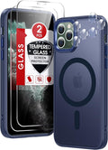LeYi for iPhone-11-Pro-Max Cases Blue with Screen Protector X2 + Camera Cover X2[ MagSafe Compatible] Magnetic Military Grade Protective Phone Case for iPhone 11promax i Phone 11pro max, Matte Blue by LeYi