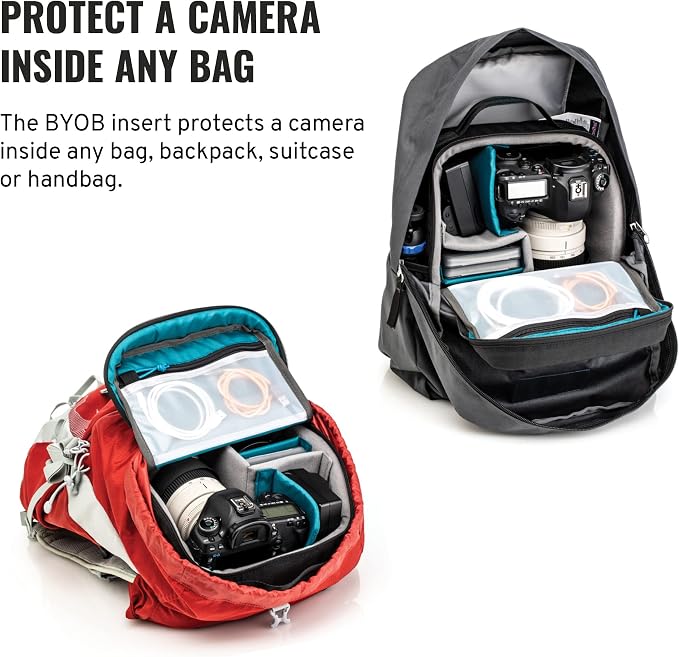 Tenba BYOB 10 DSLR Backpack Insert - Turns any bag into a camera bag for DSLR and Mirrorless cameras and lenses – Black (636-624) - Image 3