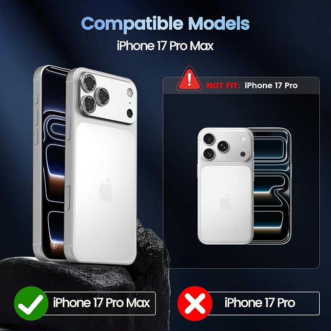 CACOE Metal Camera Lens Protector for iPhone 17 Pro Max | Tempered Glass Cover, Anti-Scratch, Drop-Proof, Strong Adhesion, Camera Screen Cover Accessories, Silver - Image 7