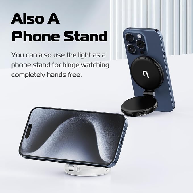 ULANZI LM19 Magnetic Selfie Light, LED Phone Ring Light for iPhone MagSafe, CRI95+ 2500K-8500K Portable Magnetic Phone Fill Lights for Selfies TikTok Video Call Makeup Photography YouTube Vlog - Black - Image 7