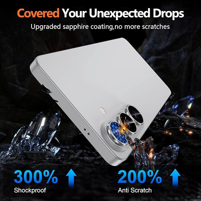 for Samsung Galaxy S26 Camera Lens Protector, Individual Metal Ring Tempered Glass Lens Cover, [Strong Adsorption] Scratch Resistant Ultra-Thin HD Clear Lens Cover, 1 Set-Titanium Gray Ring - Image 5