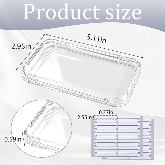 Press on nail storage Large Acrylic Nail Storage Box - Portable Versatile Organizer for Press - On Nails, Jewelry and More with 90 Pcs Adhesive Double Sided Tape 12 PCS - Image 2