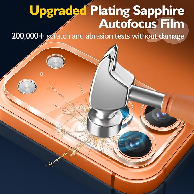 3PCS Rear Back Camera Lens Protector Tempered Glass for iPhone 17 Pro Max - HD Clear Full Coverage Guard [Not for iPhone 17 Pro] - Image 5
