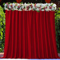 Joydeco Red Christmas Backdrop Curtain for Parties, Wrinkle Free Red Christmas Curtains Photo Backdrop for Wedding Decor, Birthday Party Graduation Baby Shower Photography Drapes(5ft x 7ft, 2 Panels) by JOYDECO