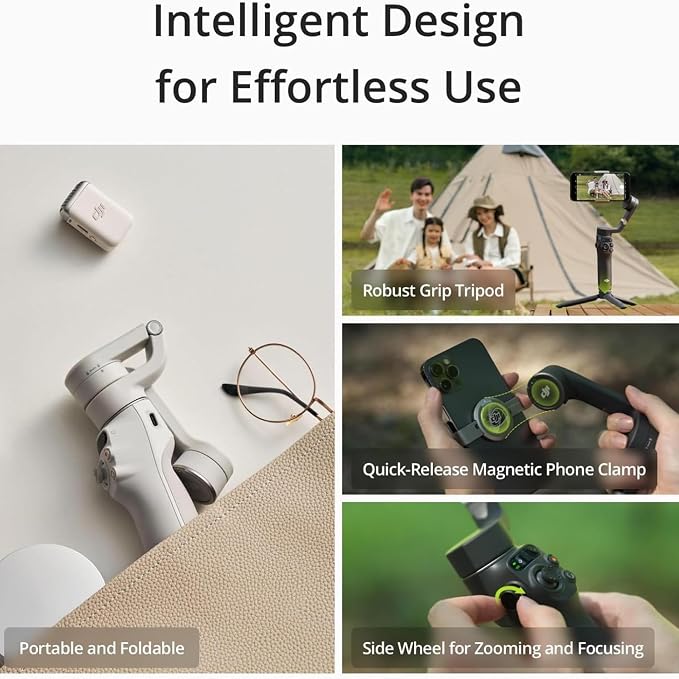 DJI Osmo Mobile 6 Smartphone Gimbal Stabilizer, 3-Axis Phone Gimbal, Built-In Extension Rod, Portable and Foldable, Android and iPhone Gimbal with ShotGuides, Vlogging Stabilizer, YouTube TikTok Video - Image 4