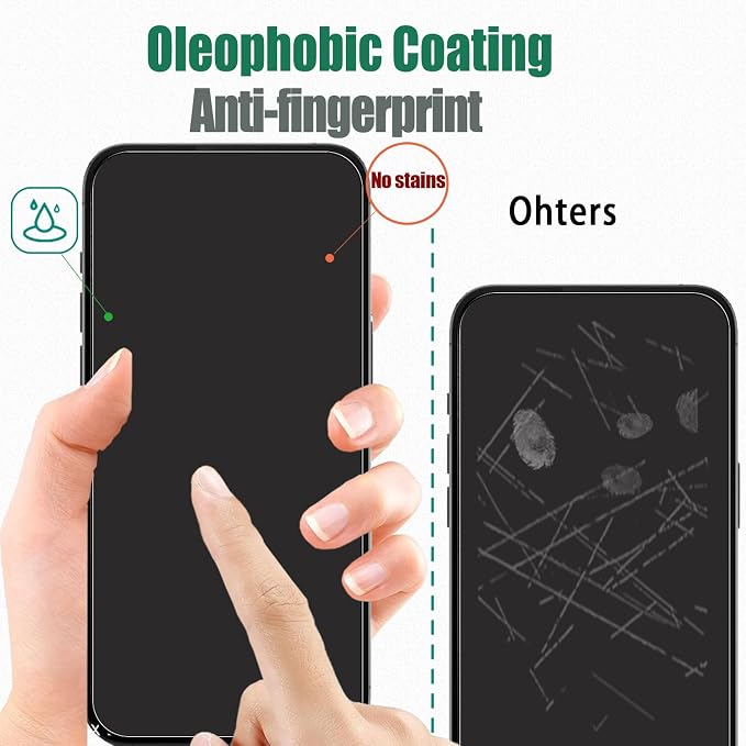Front and Back Protector for iPhone 15 Pro Max + Camera Lens Protector | (2+2+2) 9H Hardness, Easy to Install with Alignment Tool,Case Friendly - Image 7