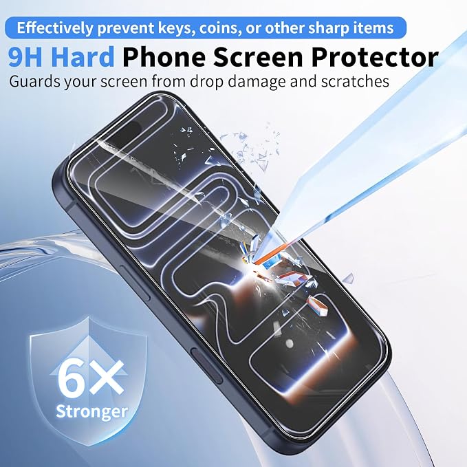 Front Screen and Back Protector for iPhone 17 ProMax +Camera Lens Protector | (2+2+2+1) 9H Hardness, Easy to Install with Alignment Tool,Anti-Fingerprint - Image 6
