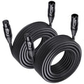 Cable Matters 2-Pack Premium XLR to XLR Cable, Microphone Cable, M-F, 35ft | Mic Cable, Male to Female, 21 AWG Oxygen-Free Copper (OFC), Black by CableMatters