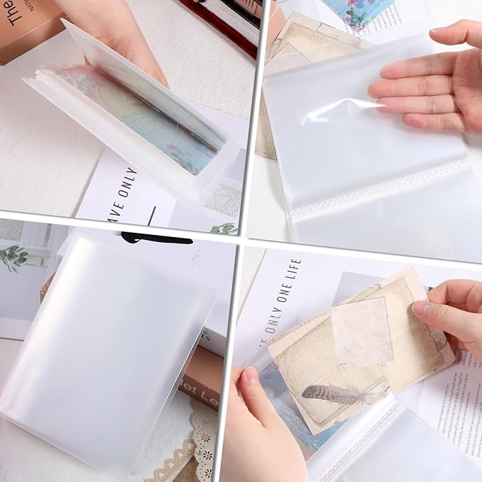 A6 Storage Folder Photo Albums Storage Sticker Storages Album Clear Cover Portfolio Folder for Postcards Sticker Collecting Album Organization Sheets Art Books Card Holds for Label Planner Recipe Card - Image 7
