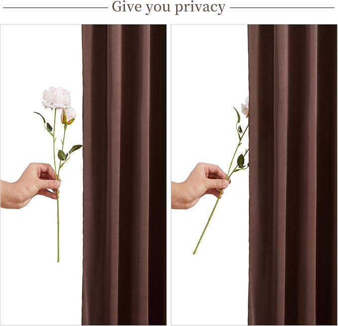 6 Panels Brown Backdrop Curtain for Parties Wedding Wrinkle Free Brown Photo Curtains Backdrop Drapes Fabric Decoration for Birthday Party Baby Shower 30ft(W) x 10ft(H) - Image 7