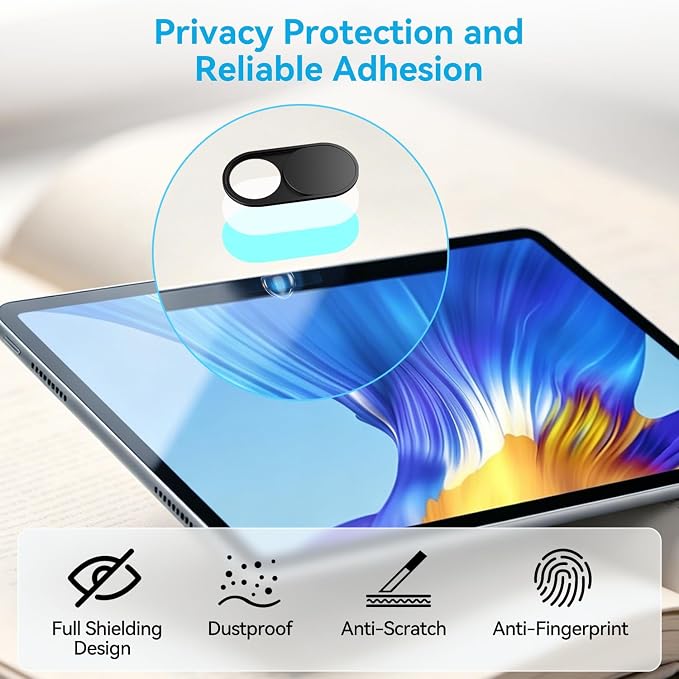 CloudValley Upgrade Webcam Camera Cover, [3-Pack] 0.023 inch Metal Camera Cover Slide | for Mac, iPad, MacBook Pro, MacBook Air, Laptops, PC/Computer, Tablets, Web Blocker Protect Your Privacy - Image 8