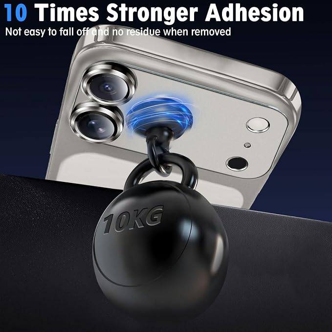 SiHPuoy 2pcs Camera Lens Protector for iPhone 17 Pro, Tempered Glass, Grey | 9H+ Hardness, Military Grade Shatterproof, Anti-Scratch, Case Friendly, HD Metal Camera Cover, Does not Affect Night Shots - Image 5