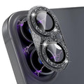 Choiche for iPhone 17 Camera Lens Protector, Glitter-Black | Bling Metal Camera Cover with 9H Tempered Glass Lens Screen Protector Accessories, Strong Adsorption, Case-Friendly by Choiche
