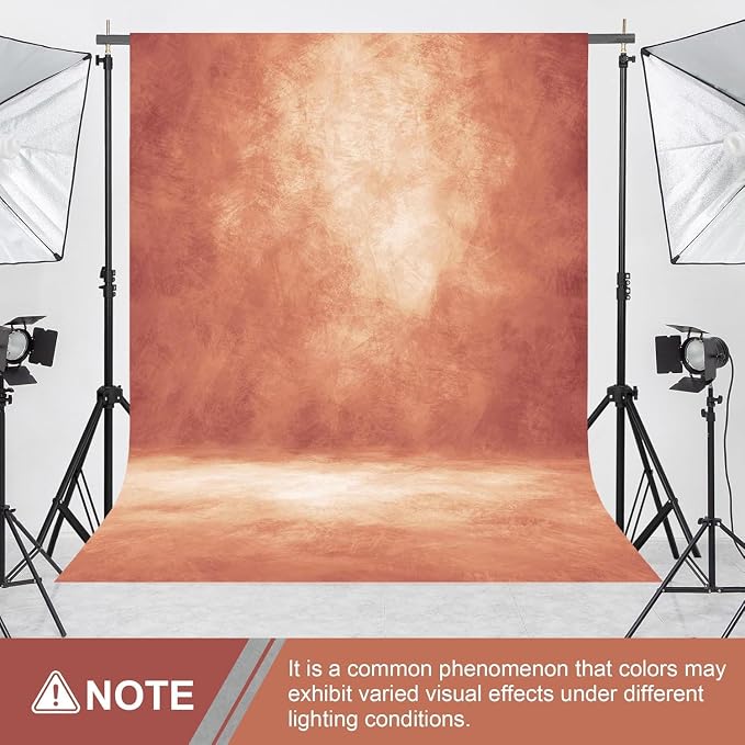Abstract Photography Backdrop for Photoshoot 6x8ft,Brick Red,No Stand | Professional,Polyester Fabric,Roller Pocket on Top,Vintage Portrait Photo Props Booth Background,Photoshoot Studio - Image 3