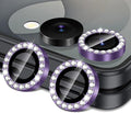 for Samsung Galaxy Z Flip 8 Camera Lens Protector, Individual Metal Ring Tempered Glass Lens Cover, [Strong Adsorption] Scratch Resistant Ultra-Thin HD Clear Lens Cover, 1 Set-Violet Diamond by Btscase