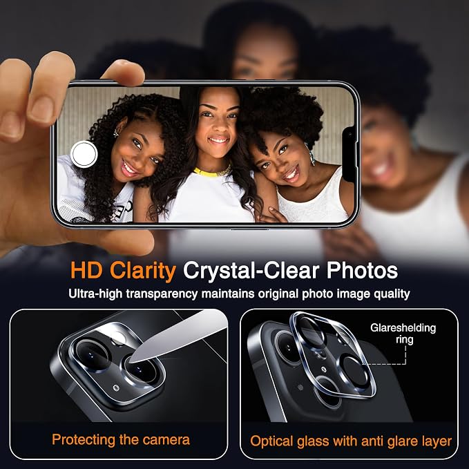 Wiaocit Tempered Glass Screen Protector for iPhone 14 Plus | 3+3 Pack, 9H Hardness, Camera Lens Protector, Installation Frame, Bubble Free, Case Friendly - Image 6