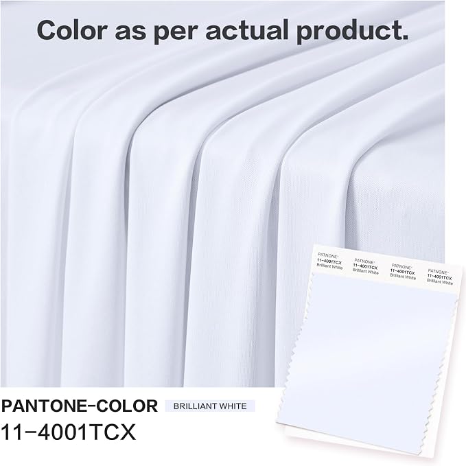 20x12 ft White Backdrop Curtains for Weddings Parties, Birthdays and Photos | 4 Panels 5x12 ft, Wrinkle-Free Polyester Drapes, Washable, Ironable, 4 in Rod Pocket for Baby Showers Photography Background - Image 3