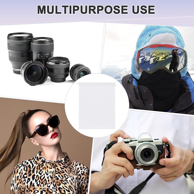 M METERXITY Ski Goggle Bag, Soft Microfiber Pouch Bags Case with Drawstring for Snow Goggles/Camera Lenses/Sunglasses - Image 6