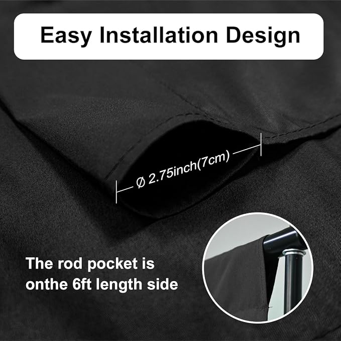 Black Backdrop Background,10 X 20 FT Large Photography Backdrop Photo Background Screen for Photography Photo Booth Backdrops for Photoshoot Background Screen Parties Curtain - Image 4