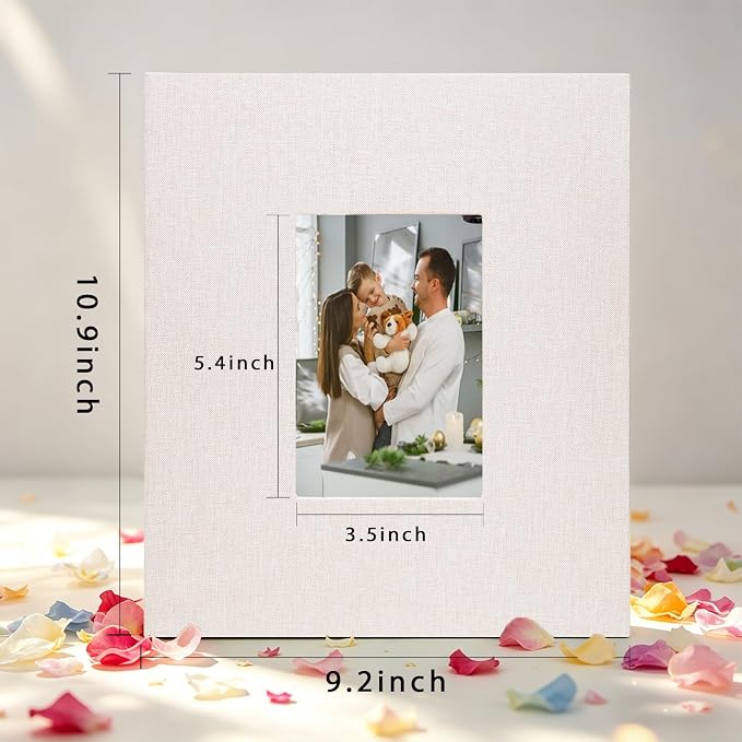 Photo Album 8x10 Linen Picture Book 26-Page Album Holds 52 Photos Art Presentation Folder for Picture or Certificates Storage - Image 5
