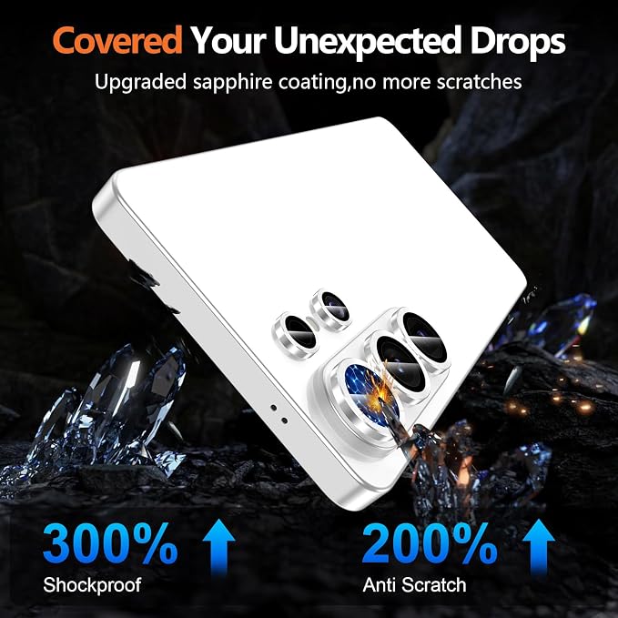 for Samsung Galaxy S26 Ultra Camera Lens Protector, Individual Metal Ring Tempered Glass Lens Cover, [Strong Adsorption] Scratch Resistant Ultra-Thin HD Clear Lens Cover, 1 Set-Silvery - Image 2