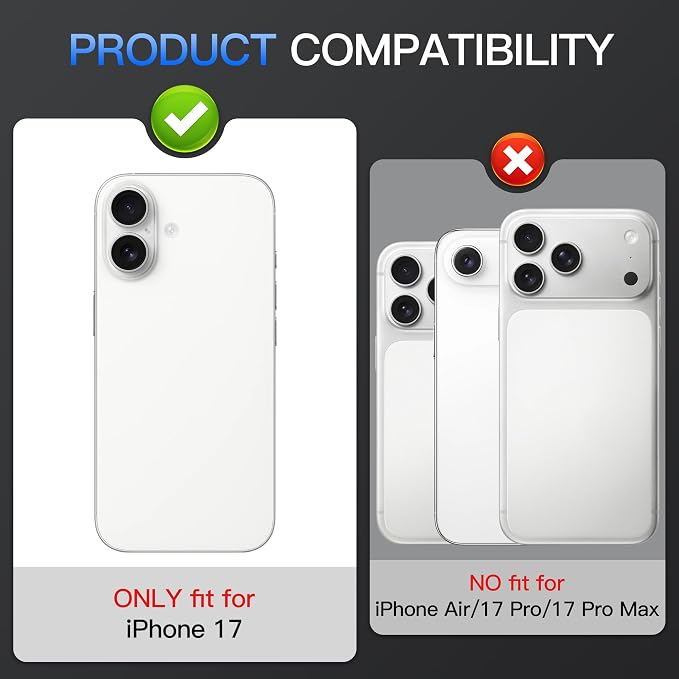 Suoman for iPhone 17 Camera Lens Protector, Glitter Diamond Individual Metal Tempered Glass Camera Lens Cover [Strong-Adhesion][Does not Affect Night Shots] -Silver - Image 2