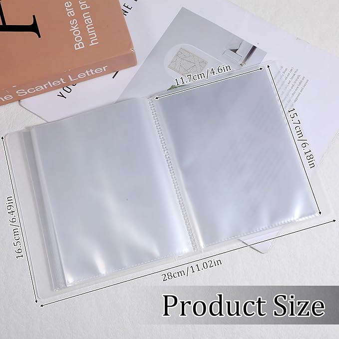 A6 Storage Folder Photo Albums Storage Sticker Storages Album Clear Cover Portfolio Folder for Postcards Sticker Collecting Album Organization Sheets Art Books Card Holds for Label Planner Recipe Card - Image 2