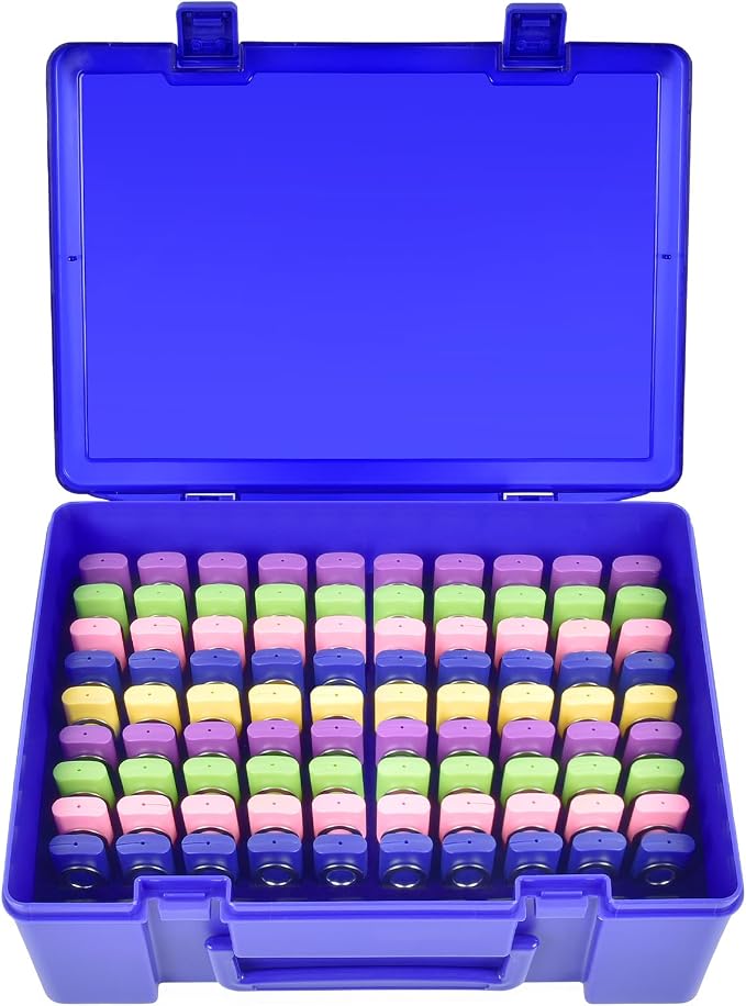 FULLCASE USB Flash Drive Case for SanDisk,for Samsung,for PNY,104-Slot | Hard Plastic Thumb Drive Organizer,for Lexar,for JOIOT,for SamData,for SIMMAX,Dual-size Removable Foam,Case Only Blue by FullcaseEasyLifeStorage