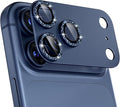 for iPhone 17 Pro Max Camera Lens Protector, Glitter Deep Blue | [Military Grade Shatterproof] [Strong Adsorption] [Case Friendly] Matte Metal Tempered Glass Camera Screen Cover Accessories by Beuxece