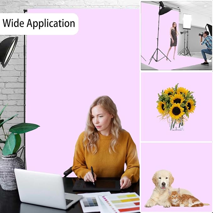 Light Purple Photography Backdrop for Photoshoot, Fabric 10x10ft | Versatile Studio Photo Backgrounds, Non Reflective, Easy to Use, for Portraits, Product, Party, Video Creation - Image 2