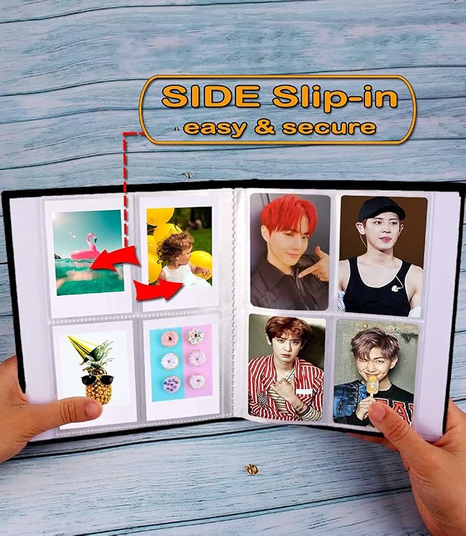 GPIRAL 2x3 Photo Album 208 Vertical Photos - Linen Cover, Compatible with K-pop Photocards, Fujifilm Instax Mini Film 7s 8 9 11, Polaroid Snap/PIC 300, HP Sprocket,Zip Printer, Red - Image 3