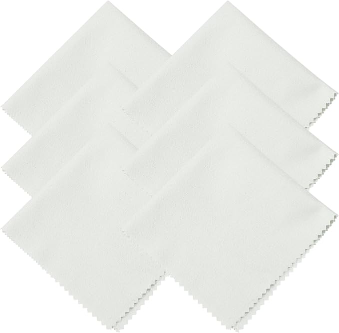 uxcell 6 Pcs Microfiber Cleaning Cloth for Glasses, 11.8 x 11.8 Inch Eyeglass Cleaning Cloth, Glasses Cleaner Wipes for Electronics Lenses Screens Cameras Cell Phones, Gray by uxcell