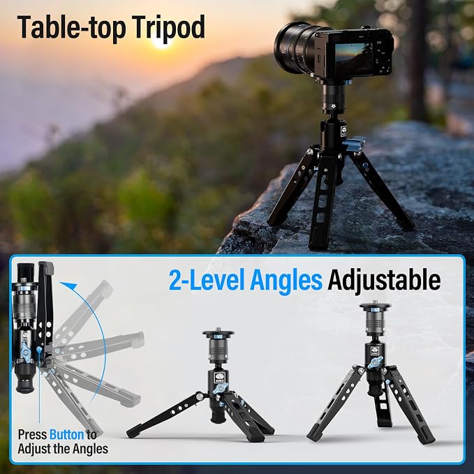 SIRUI SVM-145 Carbon Fiber Camera Monopod with Feet, 60.7" Professional Lightweight Travel Monopod with Fluid Video Head for DSLR Camera, One-Step Height Adjustment, Modular, Max Load 22lbs - Image 6