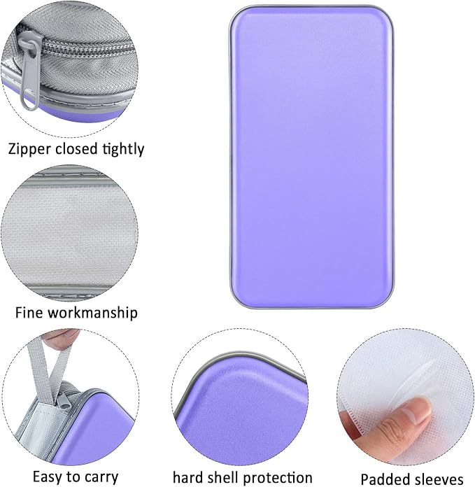 Siveit 80 Capacity CD/DVD Case Holder, Hard Plastic CD DVD Disc Cases Storage Binder for Car Home Office Travel (Lavender) - Image 2