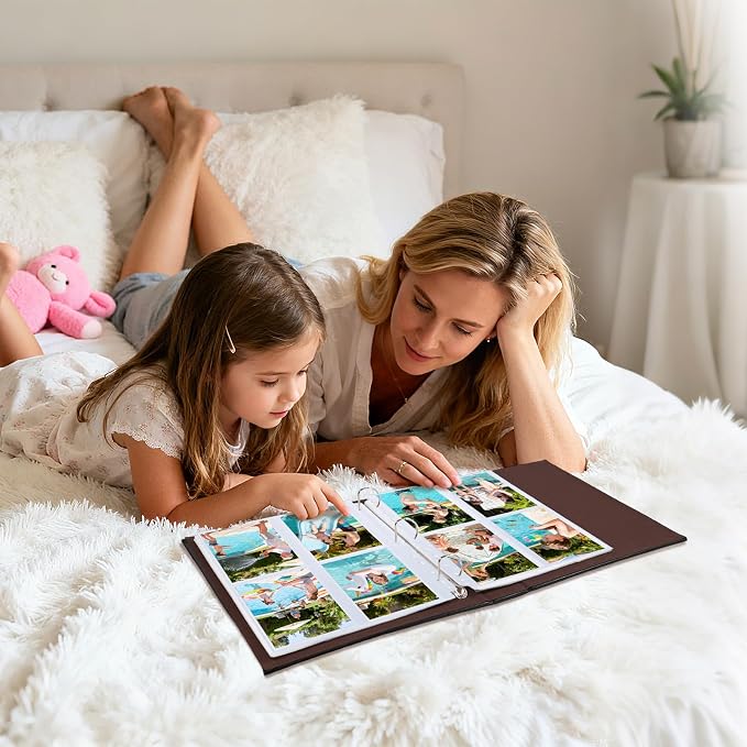 30 Pack 3.5x5 Photo Album Refill Pages for 3 Ring Binder,Ultra-Clear Photo Sleeves Holding 240 Pictures, Double-Sided 4 Pocket Photo Pages,Top Loading Photo Sheet Protector - Image 8