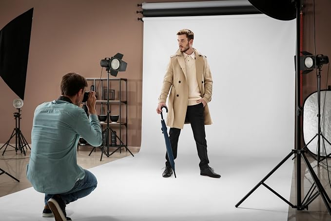 Denny Mfg Seamless Paper Backdrop for Photoshoot, Bright White, 86in x 36ft | Backdrop Roll, Matte Finish for Portraits, Product Photos and Video Shoots, Includes Free Roll Gaffer Tape (2 in x 13 ft) - Image 4
