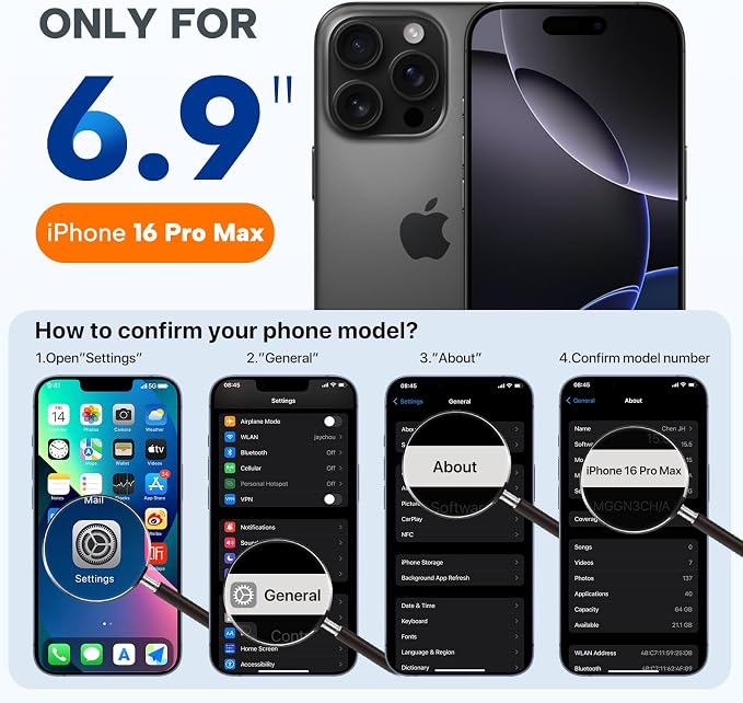 miracase Magnetic for iPhone 16 Pro Max Case, [Soft Anti-Scratch Microfiber Lining], Compatible with MagSafe, Liquid Silicone Case Shockproof Drop Protection Phone Case for 16 ProMax,Glass Blue | Compatible with MagSafe, Soft Microfiber Lining, Premium... - Image 7