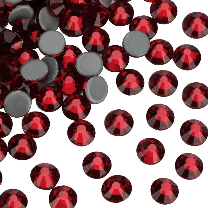 Jollin Hotfix Rhinestones Flatback Crystal Gems 2mm SS6, Dark Red | 2880pcs Hot Fix Crystals Glass Rhinestones for Bedazzling, Crafting, Clothes, Shoes & Accessories DIY Decoration - Image 2