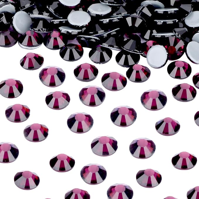 Jollin Hotfix Rhinestones Flatback Crystal Gems 4mm SS16, Amethyst | 1440pcs Hot Fix Crystals Glass Rhinestones for Bedazzling, Crafting, Clothes, Shoes & Accessories DIY Decoration - Image 2