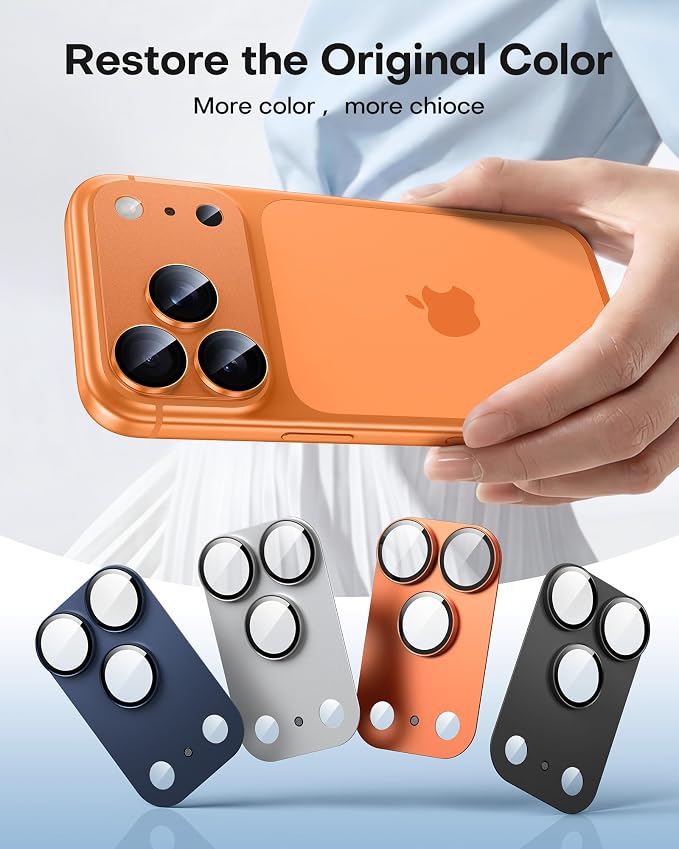 TAURI 2 Pack for iPhone 17 Pro Camera Lens Protector, Cosmic Orange | Full Coverage Military-Grade Shatterproof, Upgrade AR Anti-Reflection Ultra Clear Transmission & Case Friendly - Image 8