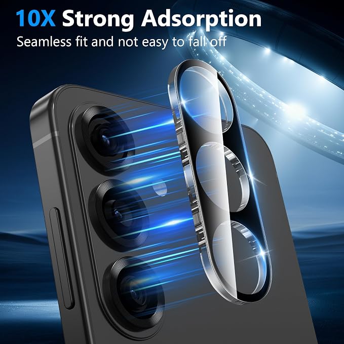 YWXTW 3 Pack Camera Lens Protector for Samsung Galaxy S26 Plus 6.7 Inch, 9H Tempered Glass Ultra HD [No Impact on Night Shots] S26 Plus Lens Protector, Anti-Scratch No Bubbles - Image 5