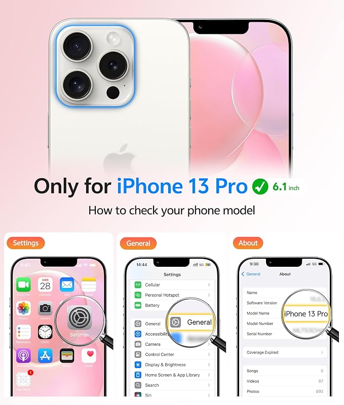 FNTCASE for iPhone 13 Pro Case, Fit for Magsafe, Screen Protector | Full Camera Protection, Translucent Matte, 14FT Military Grade Drop Proof, Shockproof Protective Phone Cover, Light Pink - Image 2