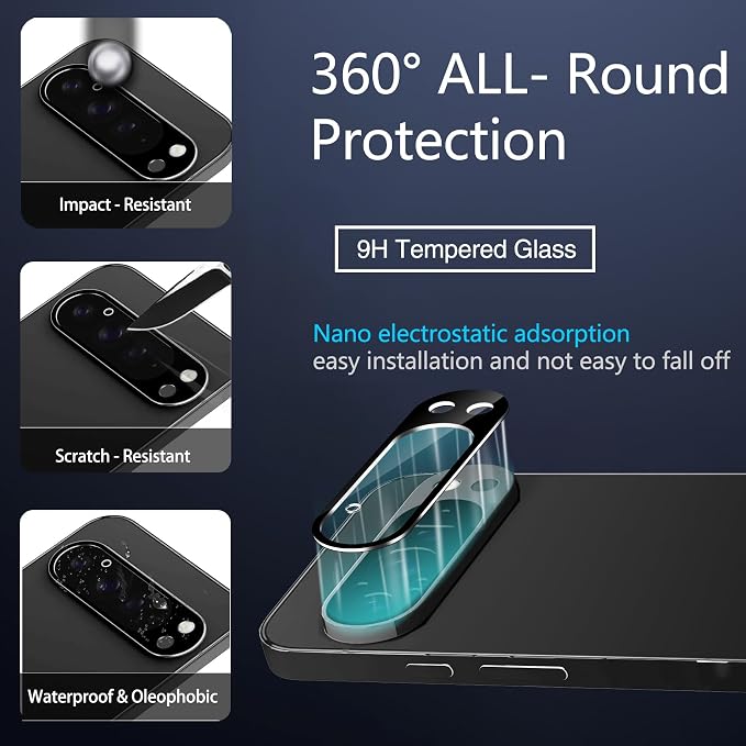 IMBZBK Privacy Screen Protector for Google Pixel 9 Pro XL, 3+3 Pack | 25° Anti Spy, 9H+ Tempered Glass, Military Grade Shatterproof, Auto-Dust Removal, Case Friendly, with Camera Lens Protector - Image 6