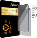 Ailun Privacy Screen Protector + Camera Lens Protector for iPhone 14 Pro | 2+2 Pack, 6.1 Inch, Anti Spy Private, Tempered Glass, Case Friendly by Ailun