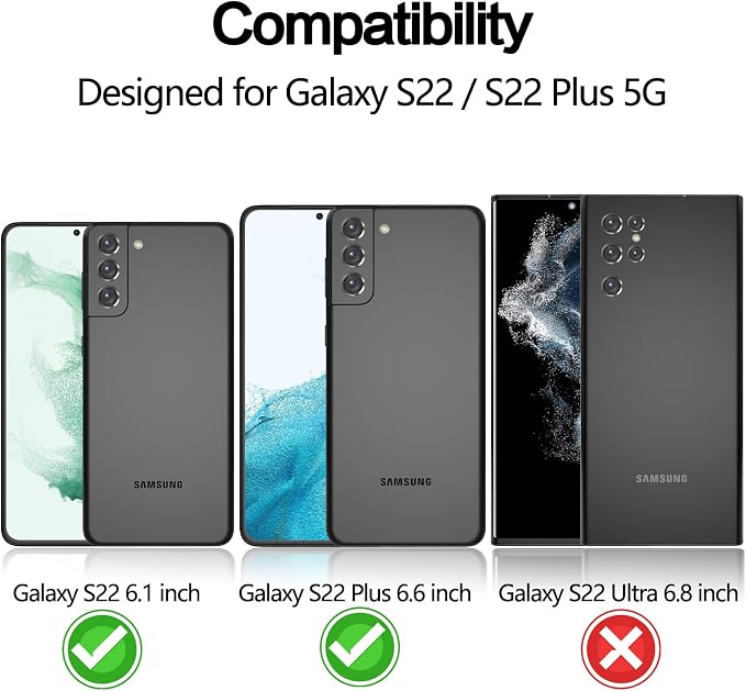 YWXTW 3 Pack for Samsung Galaxy S22 / S22 Plus Camera Lens Protector, 9H Tempered Glass, Anti Scratch, Ultra Thin - Image 2