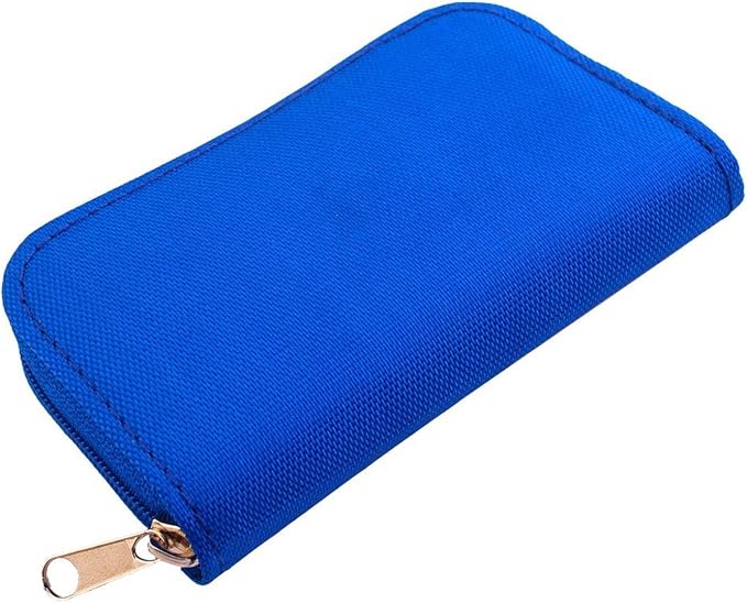 Memory Card Case - Carrying Case Suitable for Micro SD, Mini SD and 4X CF, Card Holder Bag Wallet for Media Storage Organization (Blue) - Image 8